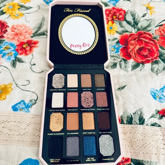 Too Faced Pretty Rich Eyeshadow Palette - Pink, Gold, Brown, Blue